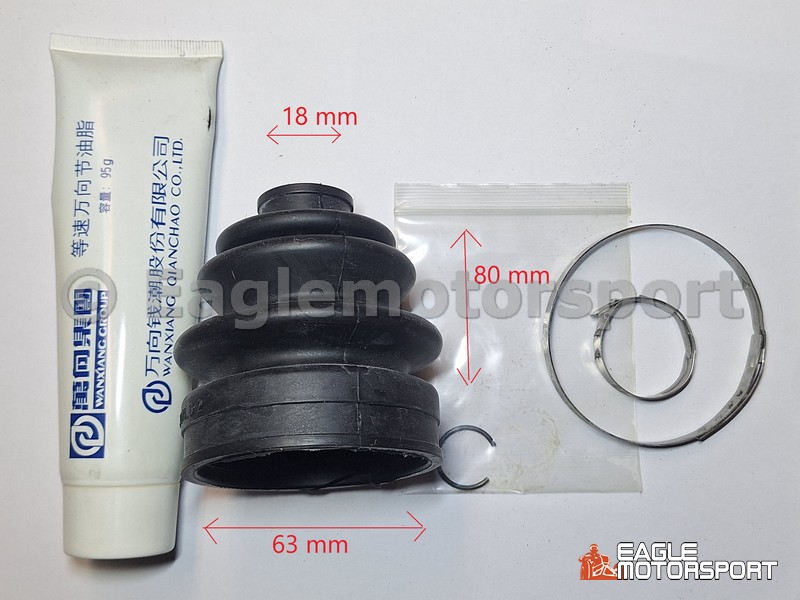 Aandrijfas hoes 18x63x80mm